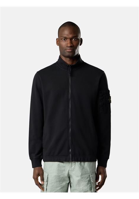 felpa 6100018 uomo nera STONE ISLAND | L1S15 6100018 S0410V0029